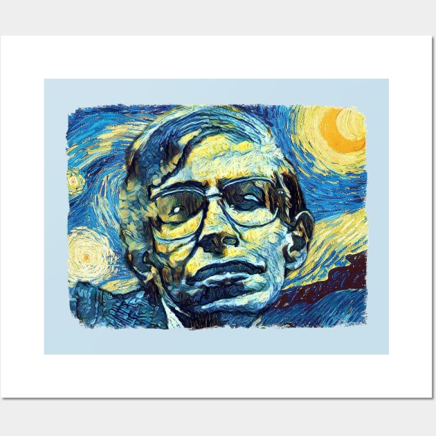 Stephen Hawking Van Gogh Style Wall Art by todos